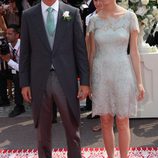 Pierre Casiraghi y Beatriz Borromeo en la boda de Alberto de Mónaco