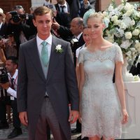 Pierre Casiraghi y Beatriz Borromeo en la boda de Alberto de Mónaco