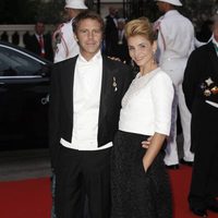 Manuel Filiberto de Saboya y Clotilde Courau en la cena de gala tras la boda en Mónaco