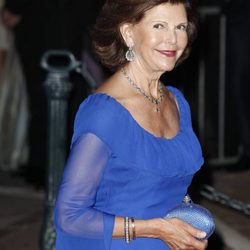 La Reina Silvia de Suecia en la cena tras la boda real en Mónaco