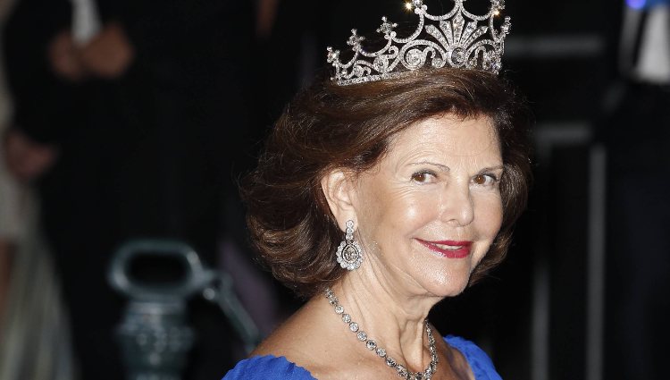 La Reina Silvia de Suecia en la cena tras la boda real en Mónaco