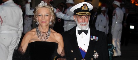 Los Príncipes Miguel de Kent en la cena de gala tras la boda real de Mónaco