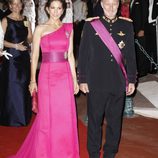 María de Dinamarca y Felipe de Bélgica en la cena de gala tras la boda real