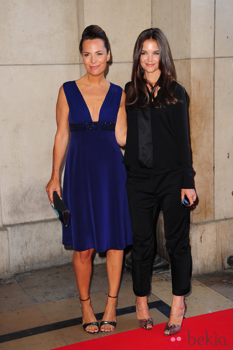 Roberta Armani y Katie Holmes en la presentación de Armani