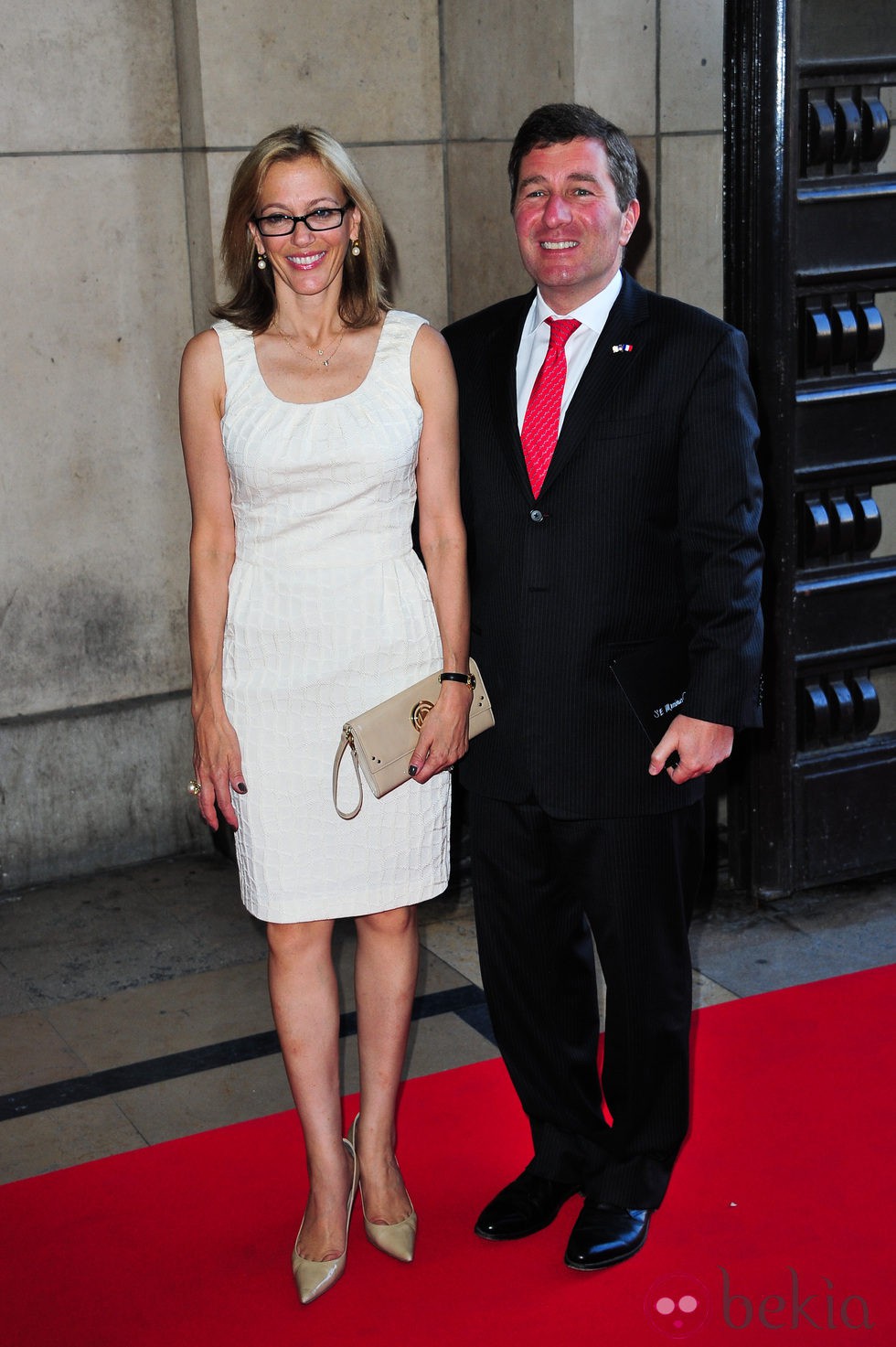 Charles H. Rivkin y Susan Tolson en la presentación de Armani