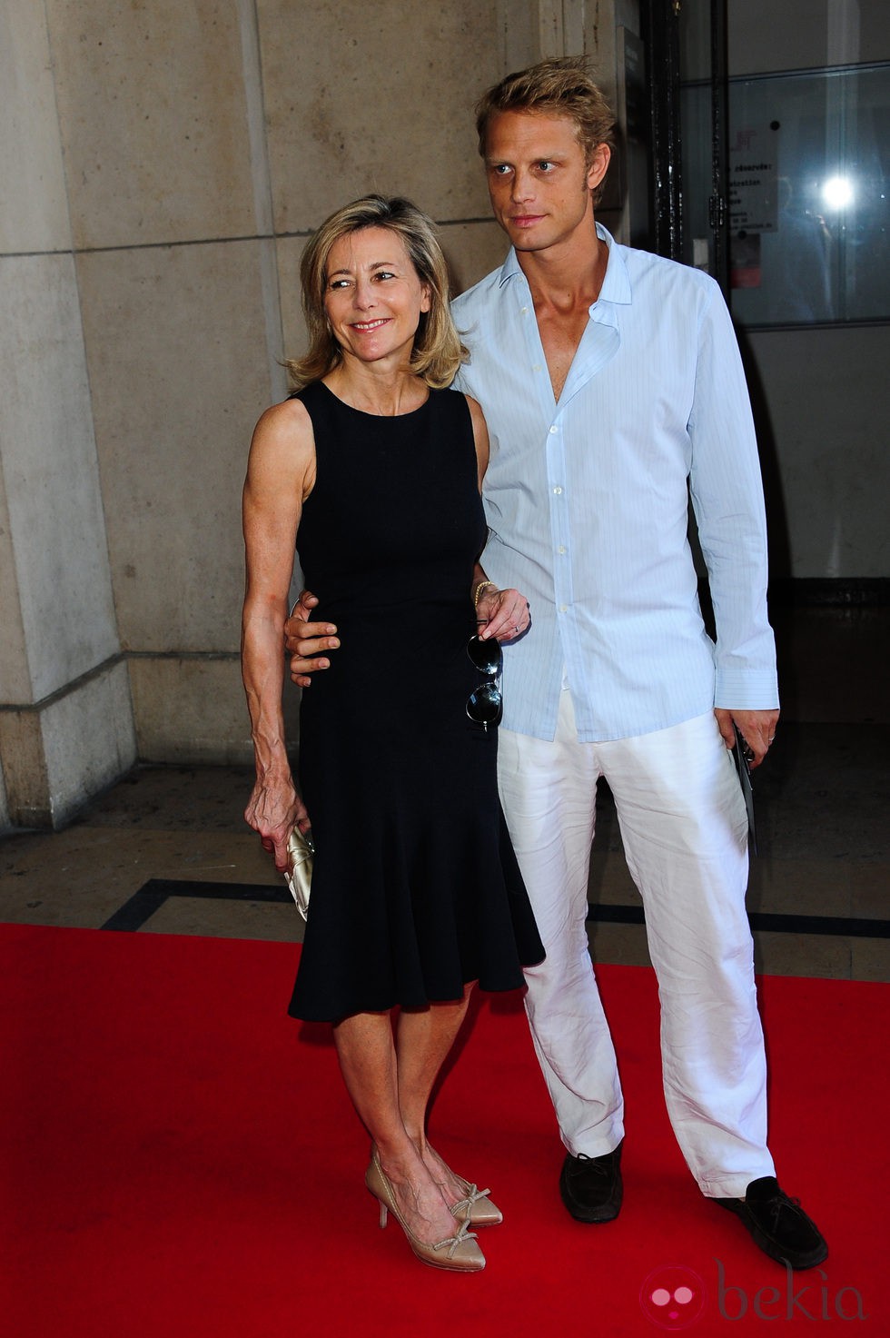 Claire Chazal y Arnaud Lemair en la presentación de Armani