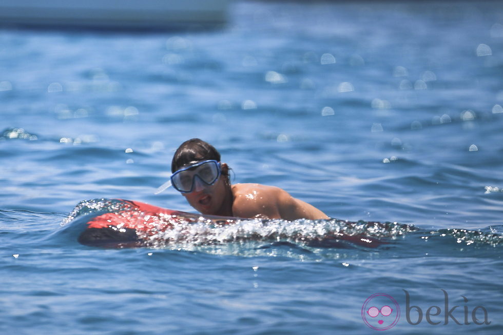 Rafa Nadal disfrutando en aguas ibicencas