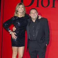 Arancha de Benito y Pepón Nieto en la fiesta Dior