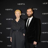 Tilda Swinton en la fiesta de Vertu en Milán