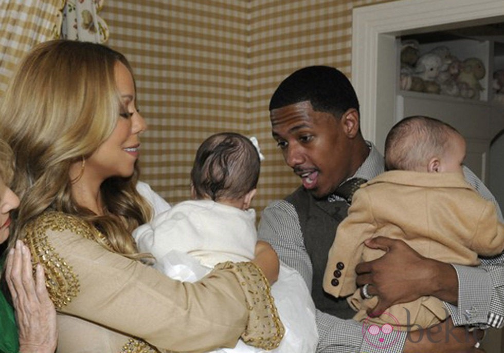 Mariah Carey y Nick Cannon presentan a sus gemelos Moroccan y Monroe