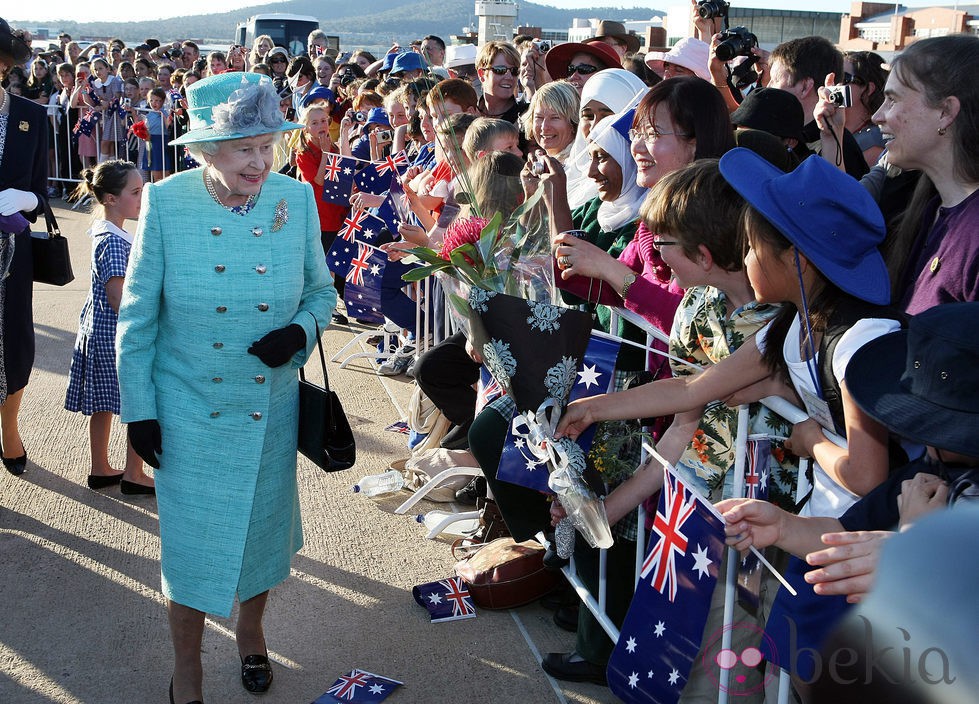 Isabel II en su visita oficial Australia