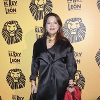 Ángela Carrasco en el estreno del musical 'El Rey León' en Madrid