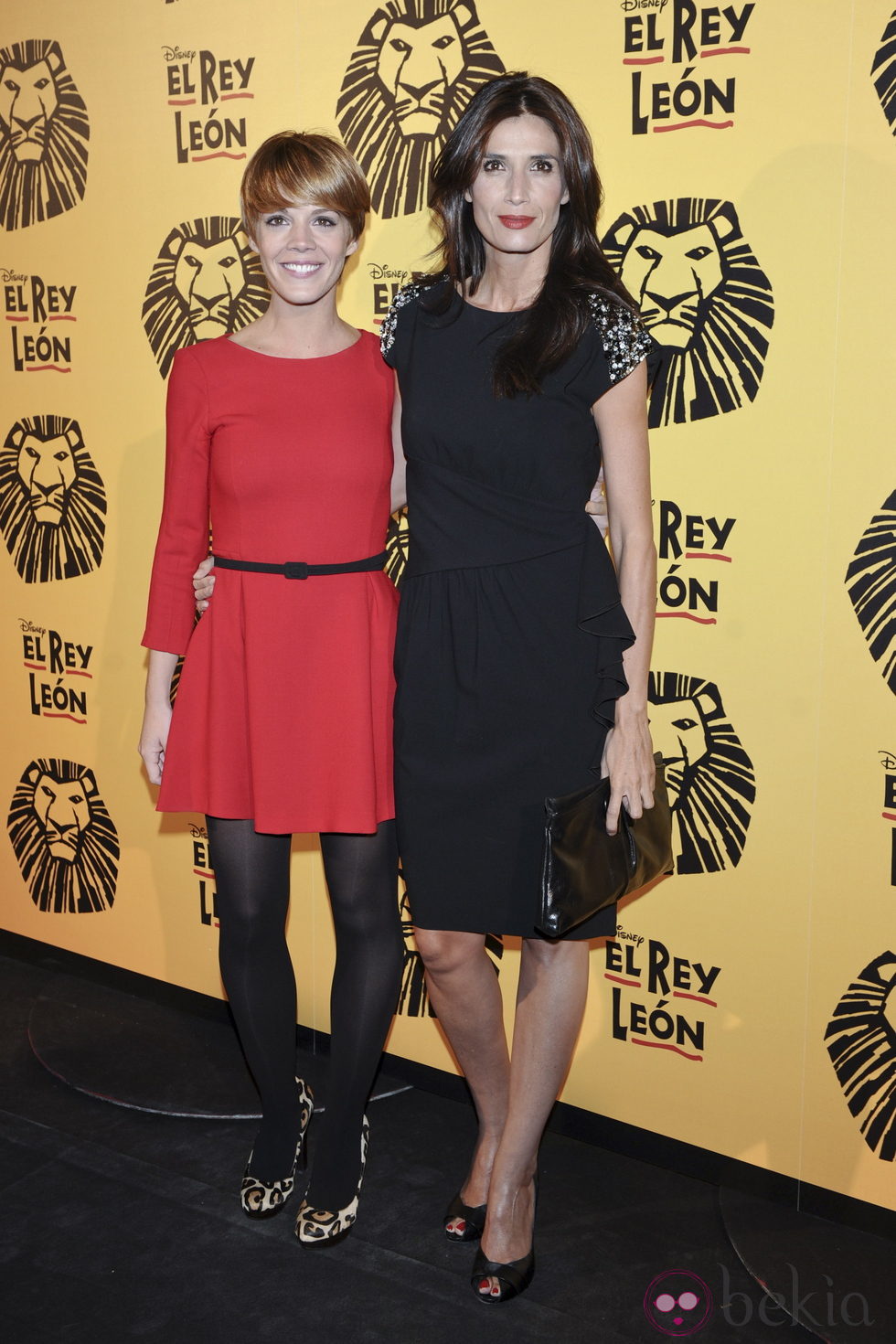 Bárbara Muñoz y Elia Galera en el estreno del musical 'El Rey León' en Madrid