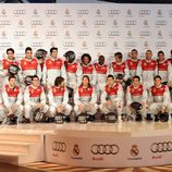 Todo el equipo del Real Madrid en el acto promocional de 'Audi'