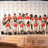 Todo el equipo del Real Madrid en el acto promocional de 'Audi'