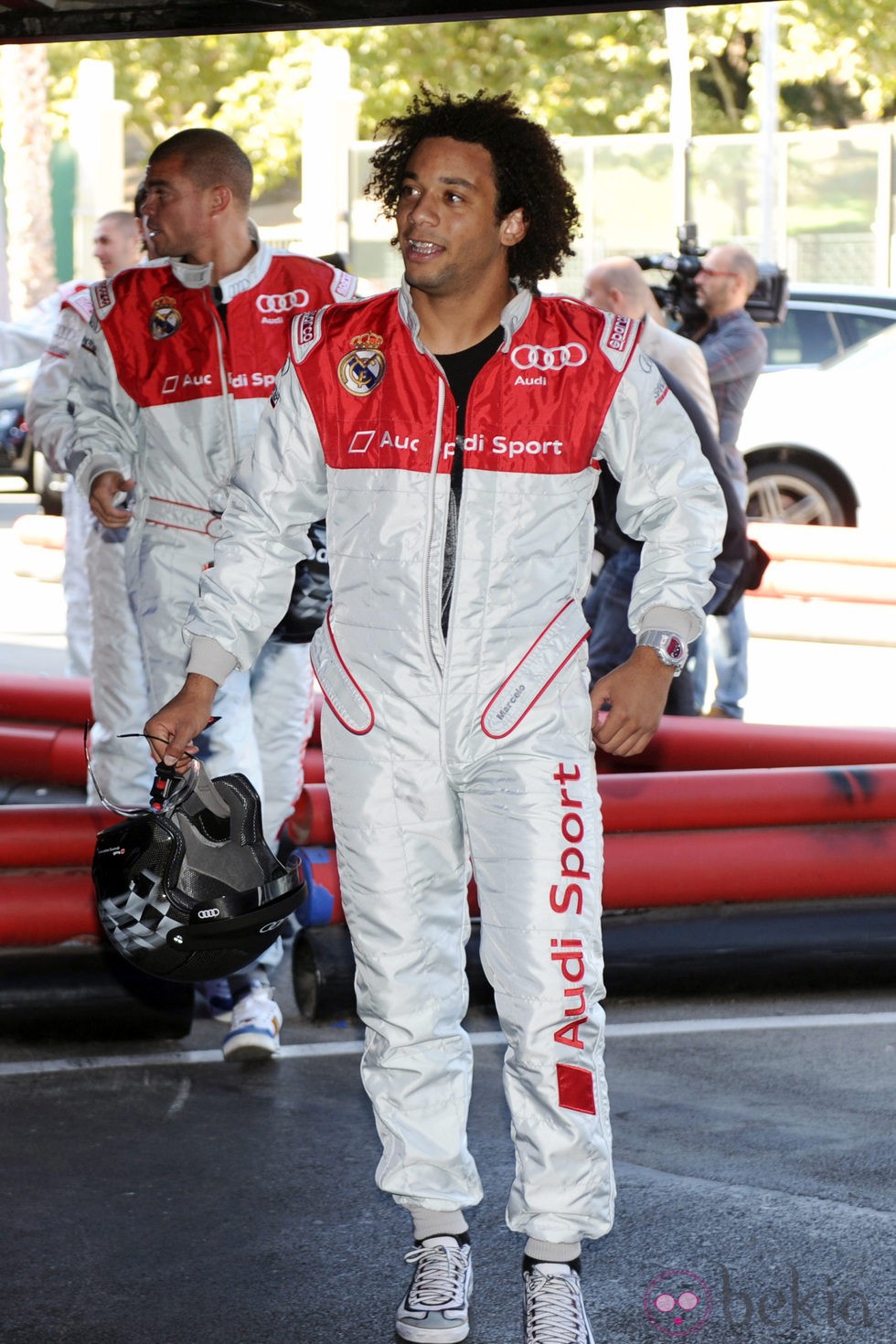 Marcelo durante el acto promocional de Audi en los karts