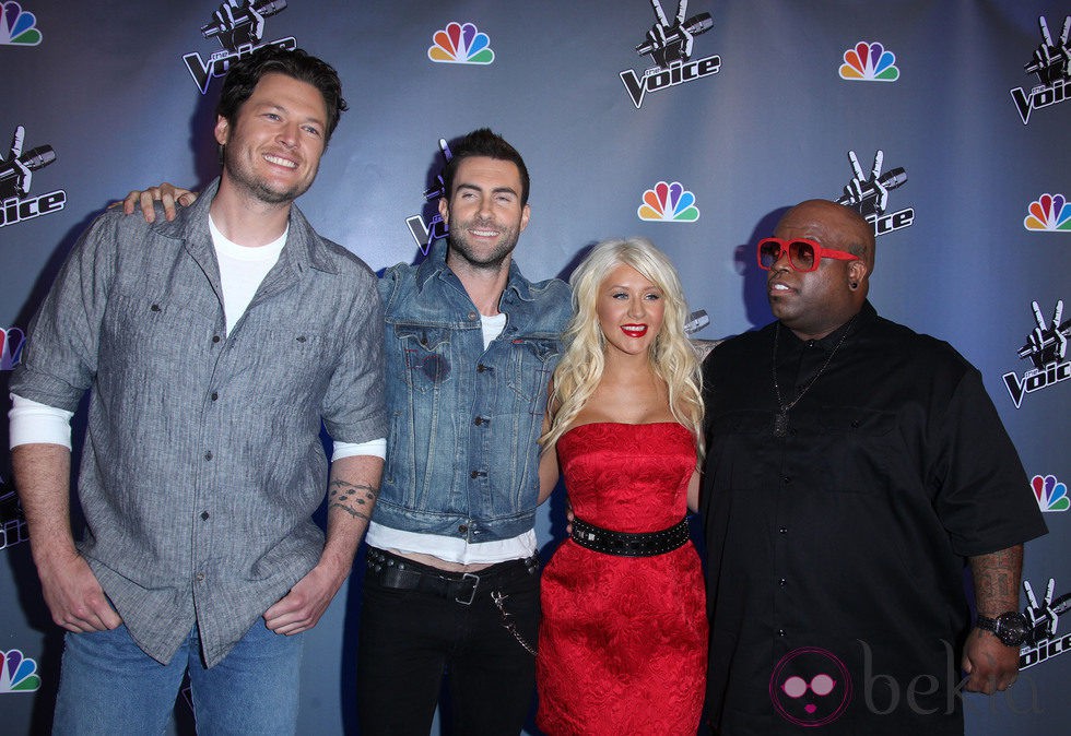 Christina Aguilera y el resto del jurado de 'The Voice'