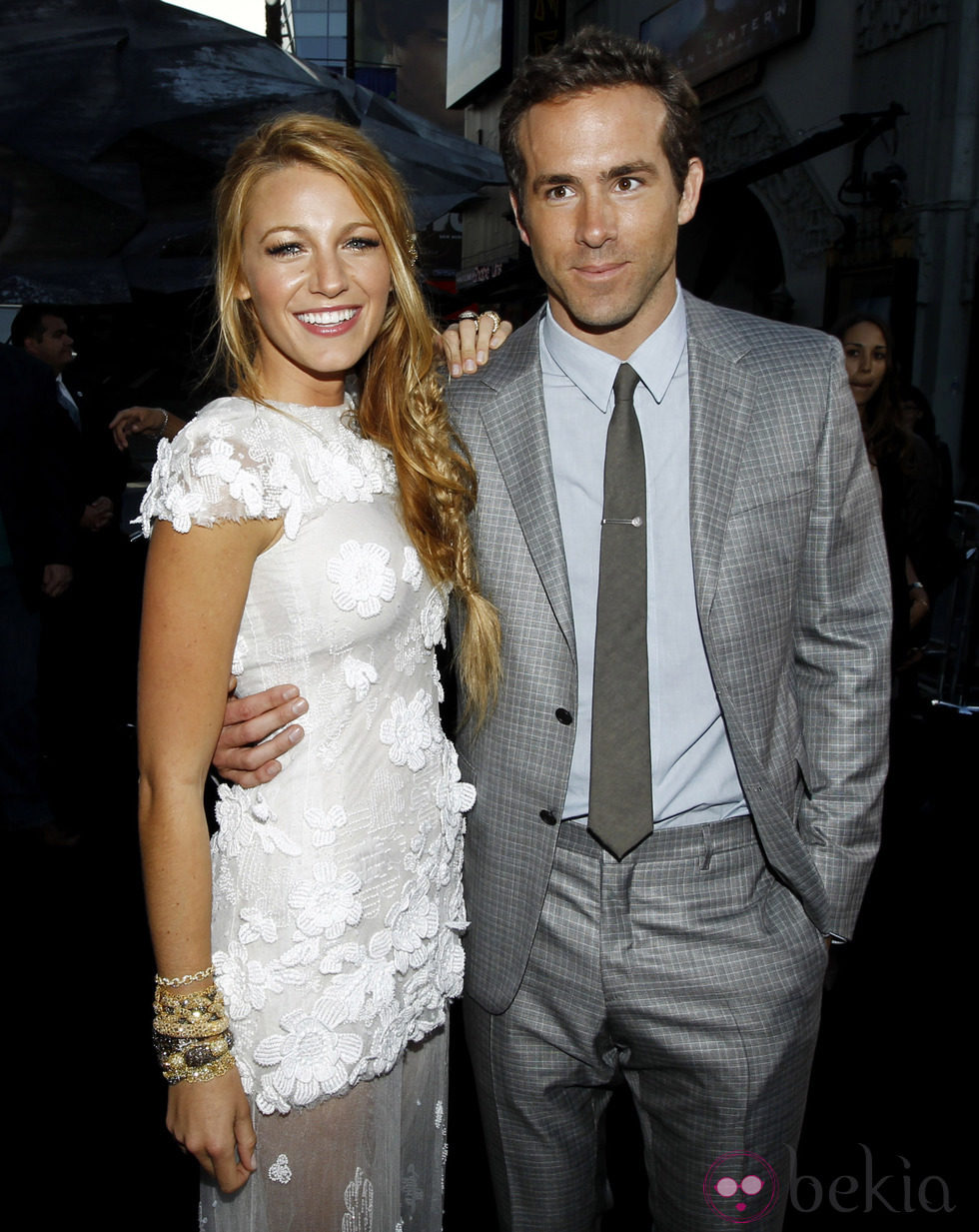 Blake Lively y Ryan Reynolds en la premiere de 'Linterna Verde'