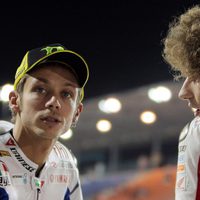 Marco Simoncelli con Valentino Rossi