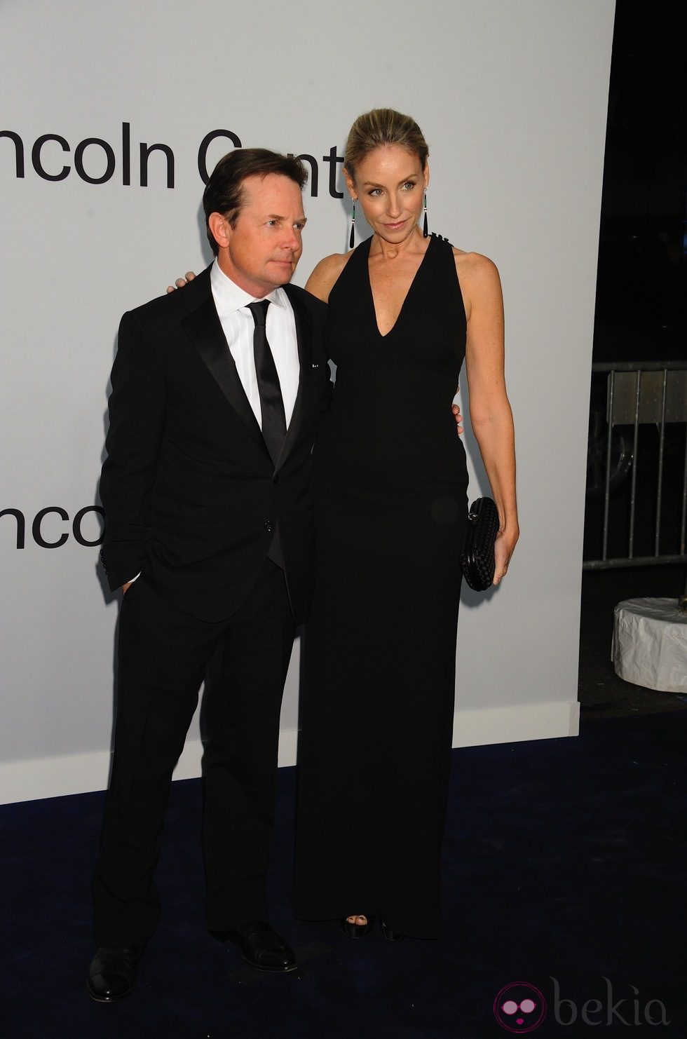 Michael J. Fox y Tracy Pollan en una fiesta homenaje a Ralph Lauren en Nueva York