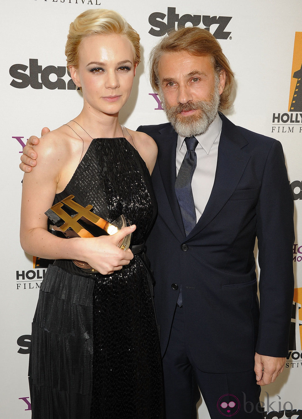 Carey Mulligan y Christoph Waltz en los Hollywood Awards 2011