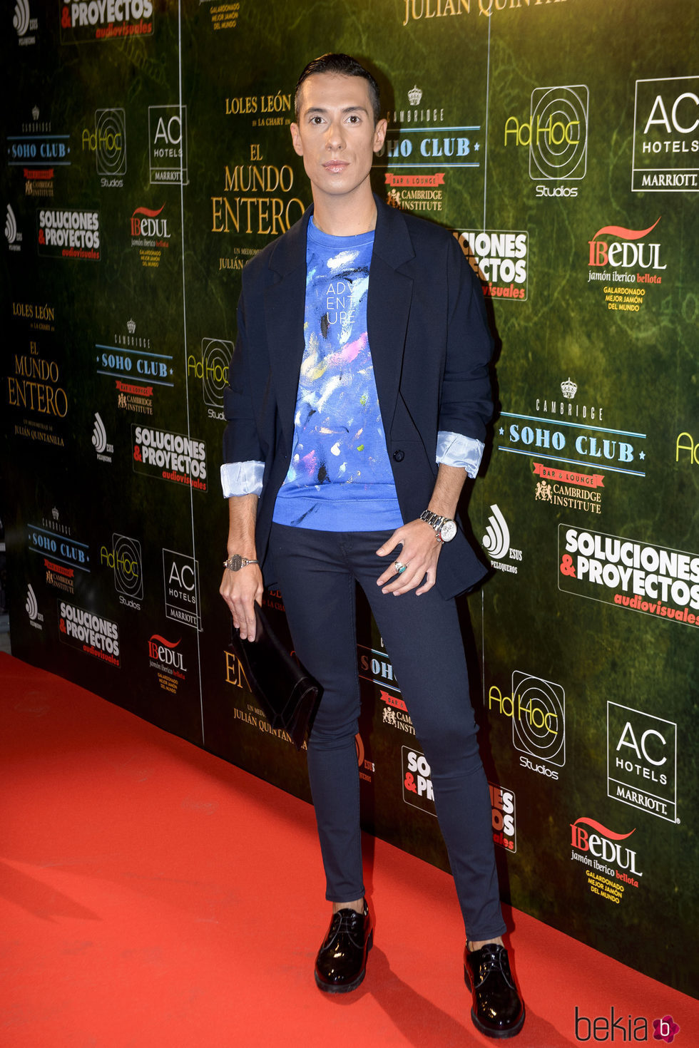 Jesús Reyes en el estreno de 'El mundo entero'