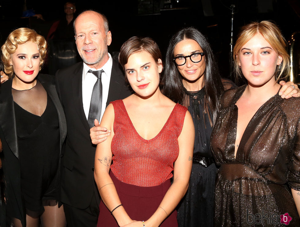 Demi Moore, Bruce Willis y sus tres hijas