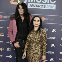 Alaska y Mario Vaquerizo en la cena de nominados de los Premios 40 Principales 2016