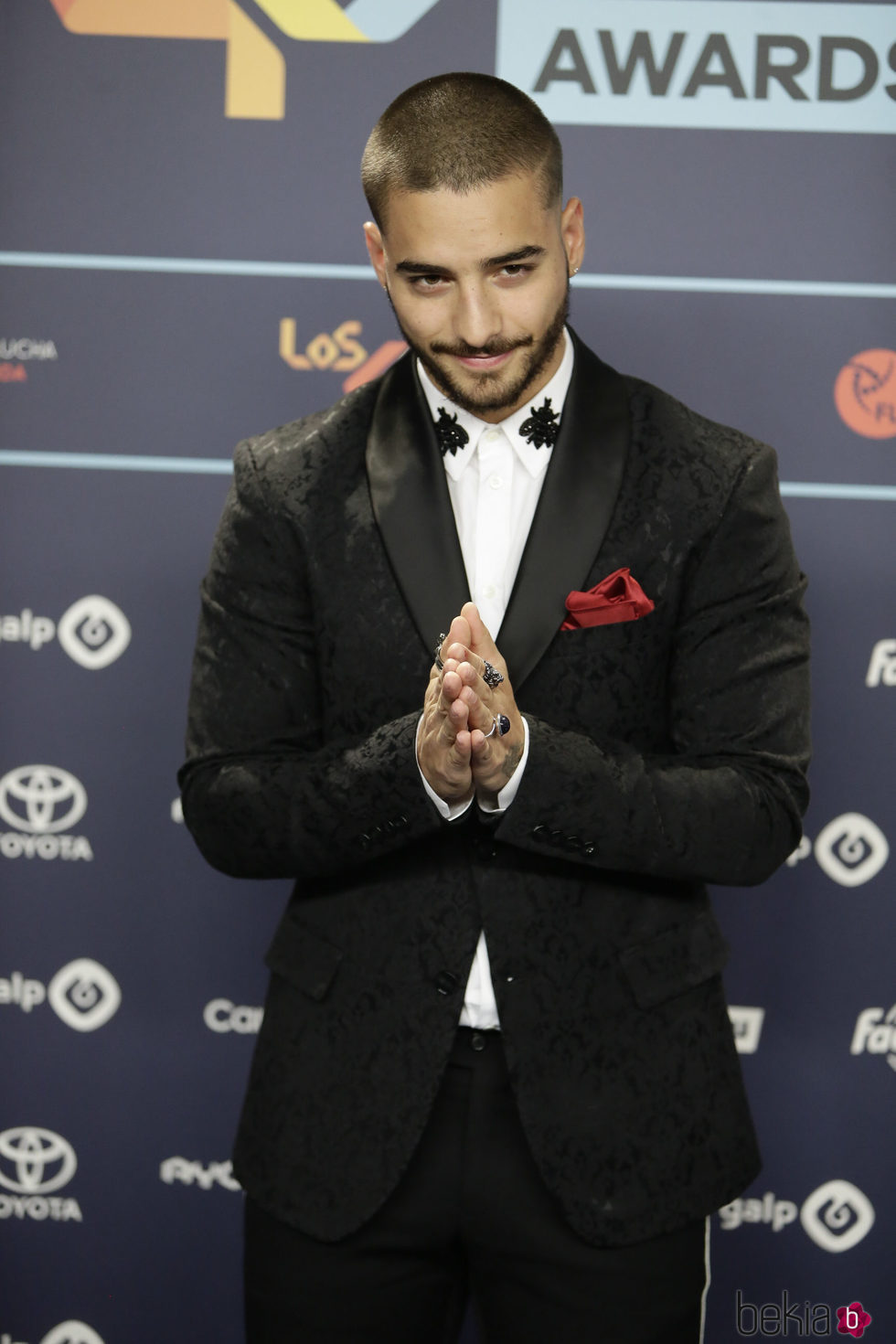 Maluma en la cena de nominados de los Premios 40 Principales 2016