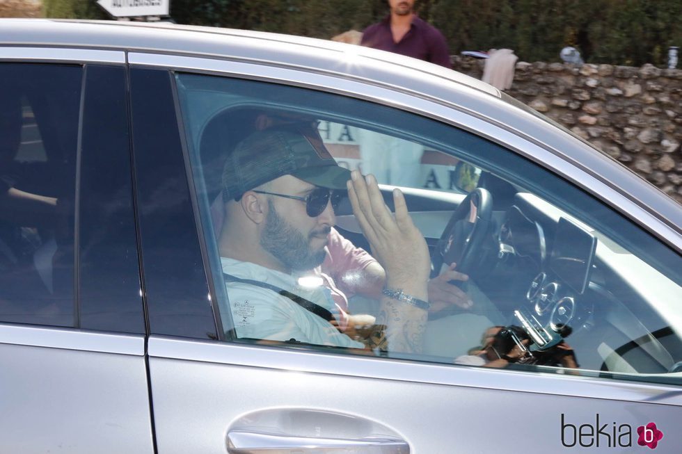 Kiko Rivera llegando a la Hacienda Los Parrales en la que se va a casar con Irene Rosales