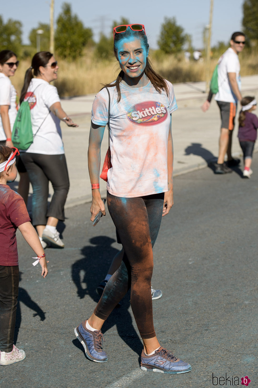 Pilar Rubio llena de polvos de color en 'The color run by Skittles'