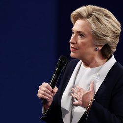 Hillary Clinton, candidata demócrata en el debate a la presidencia a EEUU