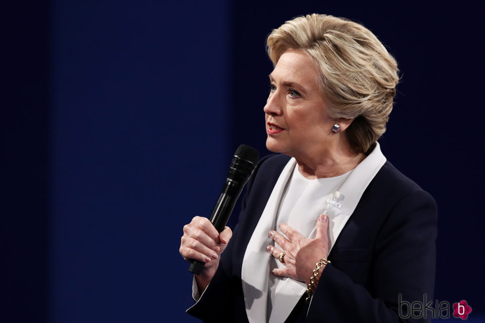 Hillary Clinton, candidata demócrata en el debate a la presidencia a EEUU