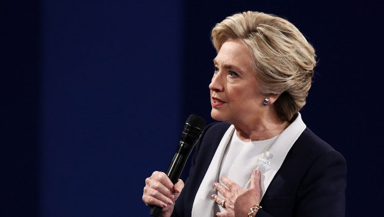 Hillary Clinton, candidata demócrata en el debate a la presidencia a EEUU