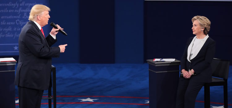 Hillary Clinton y Donald Trump cara a cara en el debate presidencial