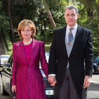 Margarita y Radu de Rumanía en la boda de Leka de Albania y Elia Zaharia