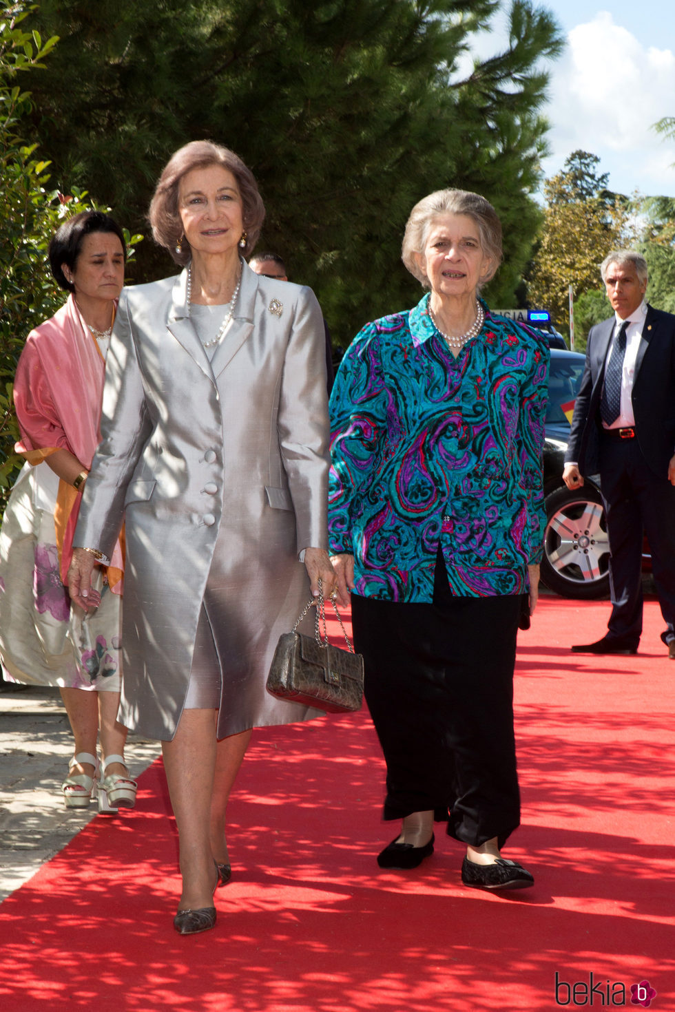 La Reina Sofía e Irene de Grecia en la boda de Leka de Albania y Elia Zaharia