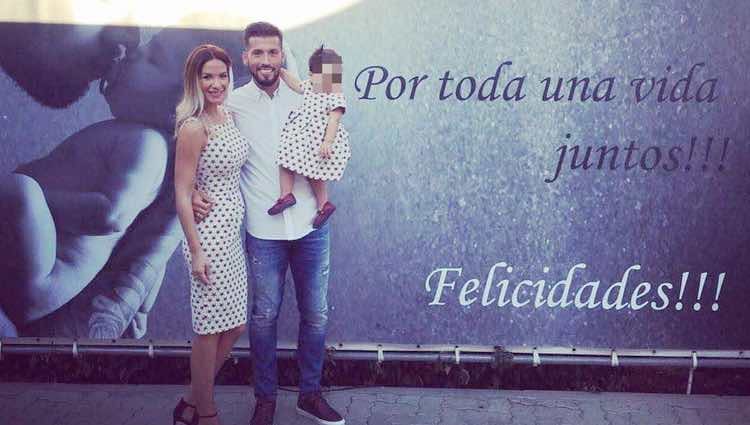 Ezequiel Garay celebrando su 30 cumpleaños con Tamara Gorro y Shaila