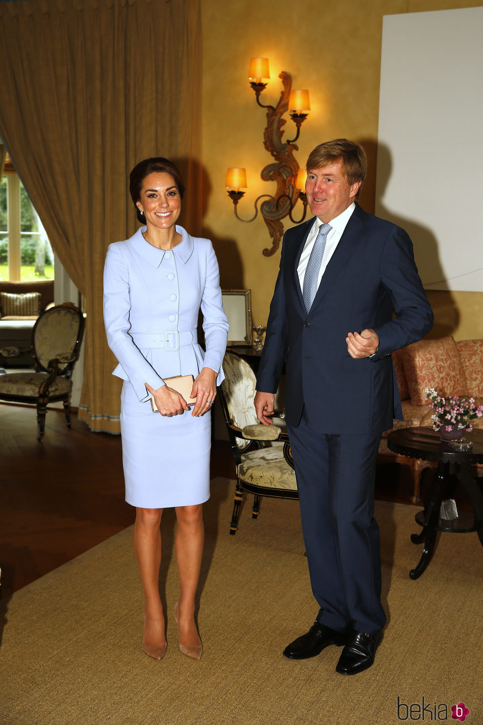 Kate Middleton y Guillermo Alejandro de Holanda en un almuerzo en La Haya