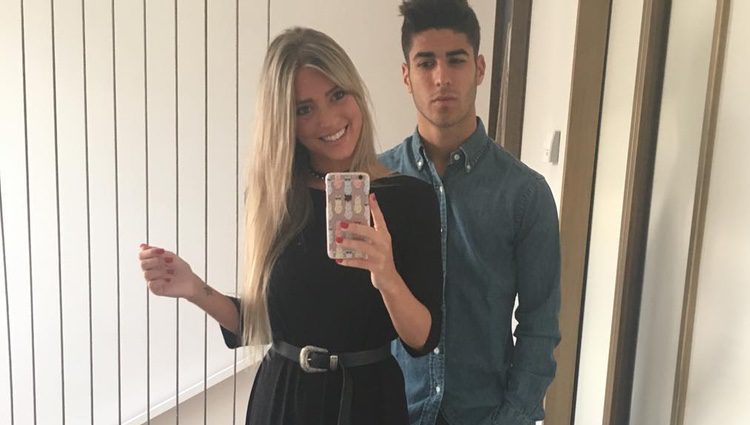 Marco Asensio y su novia Marina Muntaner