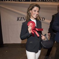 La princesa Marta Luisa de Noruega tras hacerse vencedora en el Show del Caballo de Oslo