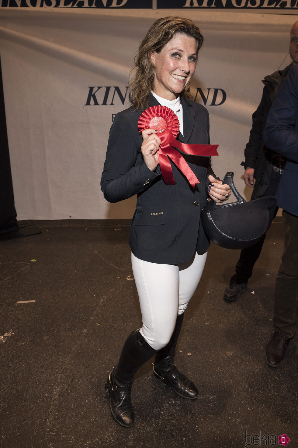 La princesa Marta Luisa de Noruega tras hacerse vencedora en el Show del Caballo de Oslo