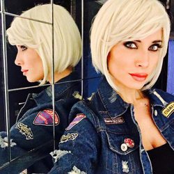 Pilar Rubio luciendo un corte bob rubio platino