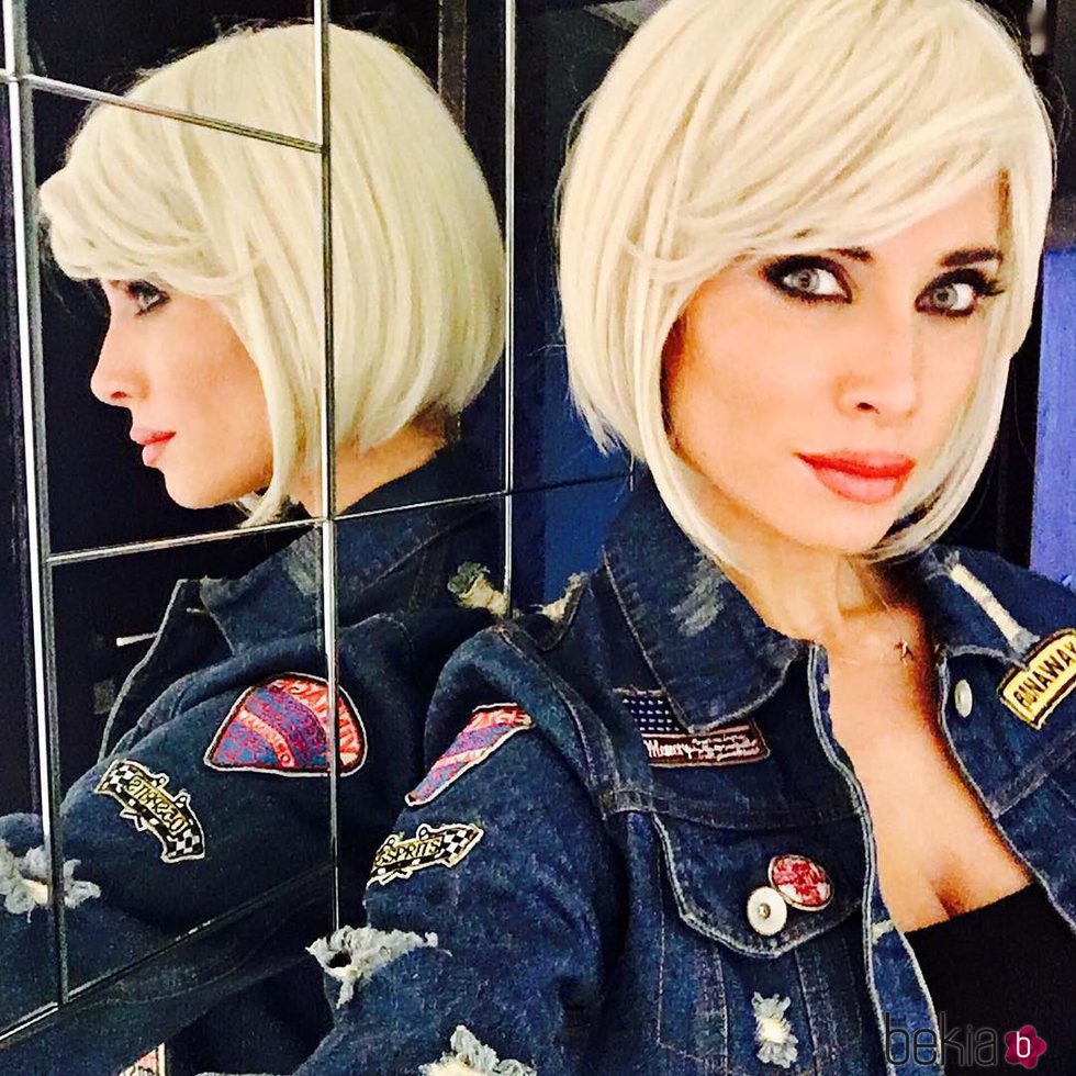 Pilar Rubio luciendo un corte bob rubio platino