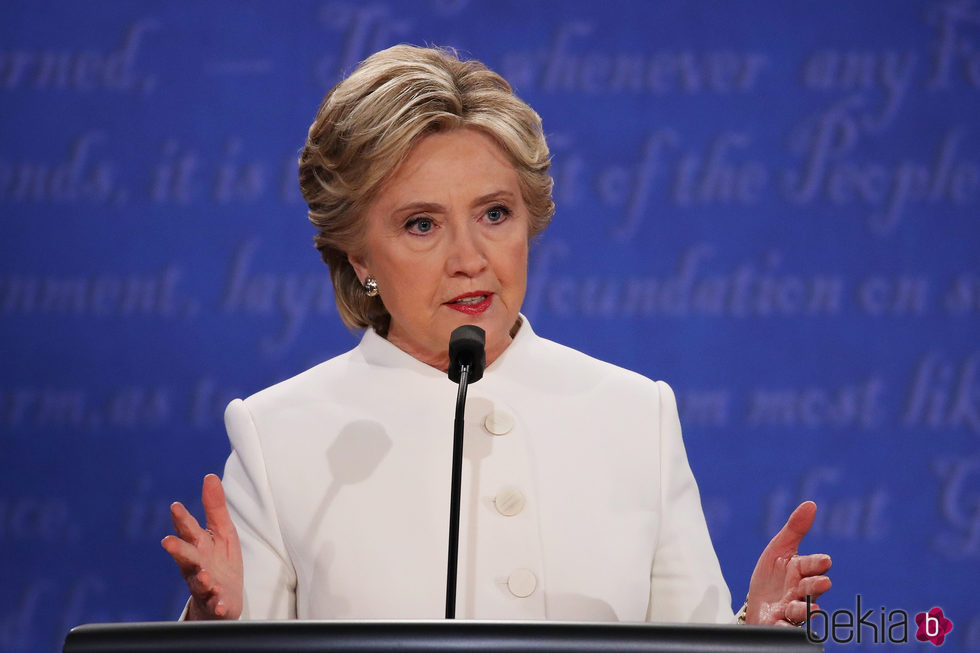 Hillary Clinton en el tercer debate presidencial