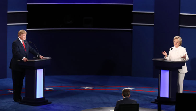 Hillary Clinton y Donald Trump cara a cara en el tercer debate