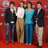 Eva González, Jordi Cruz, Samantha Vallejo-Nágera y Pepe Rodríguez en la presentación de 'Masterchef celebrity'