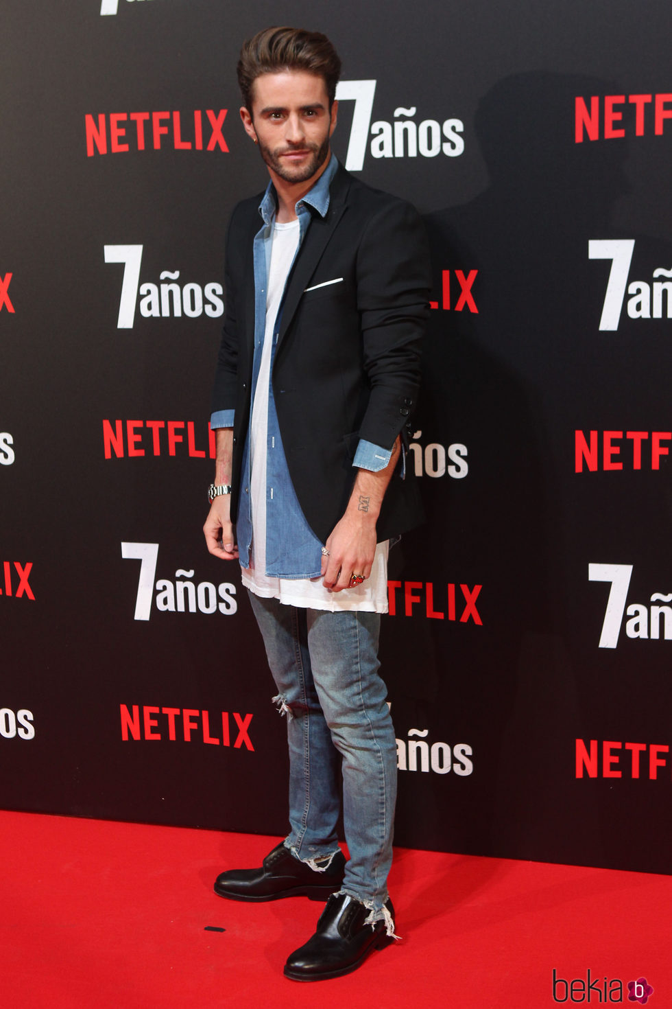 Pelayo Díaz en la premiere de '7 años' en Madrid