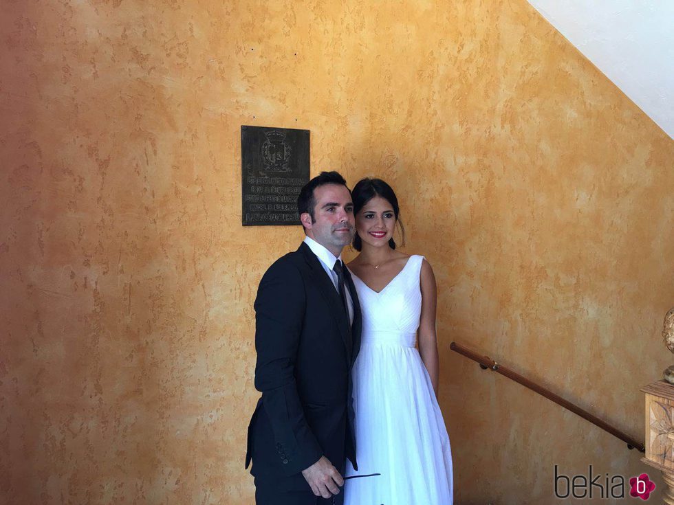 Naím Thomas y Dahianha Mendoza el día de su boda