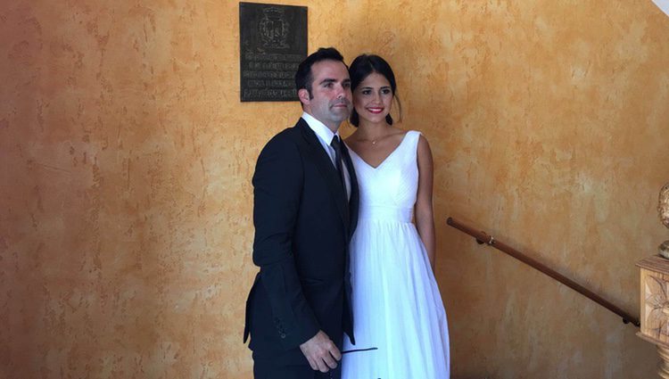 Naím Thomas y Dahianha Mendoza el día de su boda